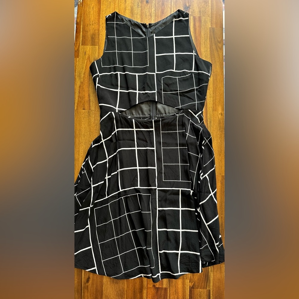 ASOS Black & White Dress with Cut Out